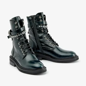 Fashion Anfibio con Fibbia Stivaletti Flat