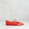 Online Ballerina Rossa Triplo Cinturino Ballerine