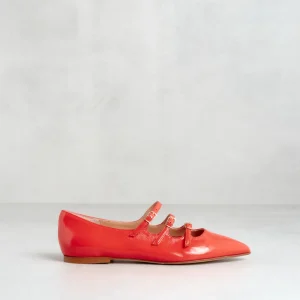 Online Ballerina Rossa Triplo Cinturino Ballerine