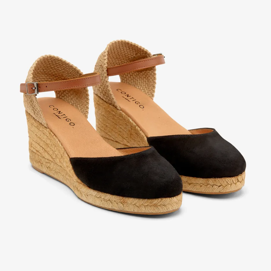 campesina_nera_con_cintur_0.webp Clearance Campesina Nera con Cinturino Espadrillas