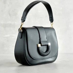 Clearance Crossbody Nera in Pelle Borse
