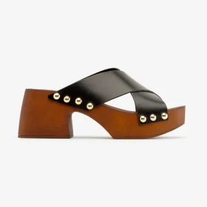 Best Mule Nere Borchiate Sandali Con Tacco