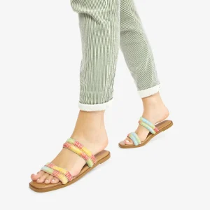 Best Mule Rafia Multi Sandali Flat