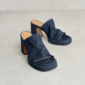 New Mule Tacco Cubano Sandali Con Tacco