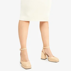 Sale Pumps Panna Tacco a Campana Décolleté