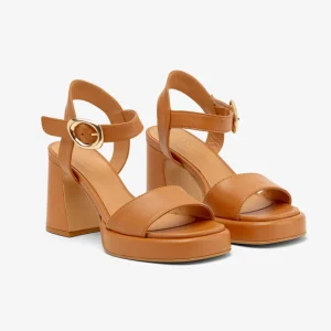 Best Sandalo Camel Fibbia Classy Sandali Con Tacco