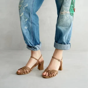 Outlet Sandalo Fascette Sandali Con Tacco