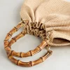 Fashion Shopper Beige Bamboo Borse