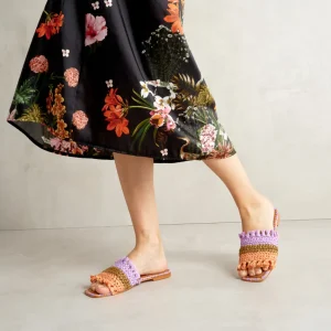 Online Slider Rafia Sandali Flat