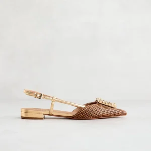 Hot Slingback in Rafia Ballerine