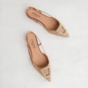Discount Slingback in Rafia Ballerine