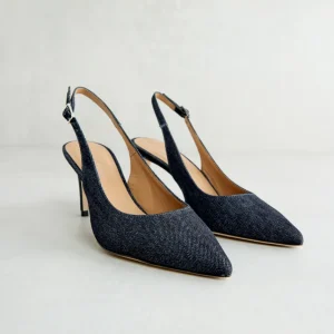 Hot Slingback Denim Décolleté