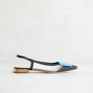 Discount Slingback Denim Ballerine