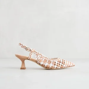 Hot Slingback Intreccio Camel Décolleté