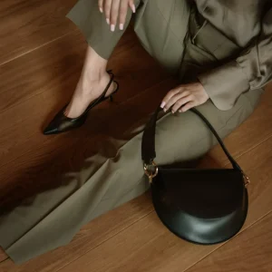 Discount Slingback Nera in Rete Décolleté