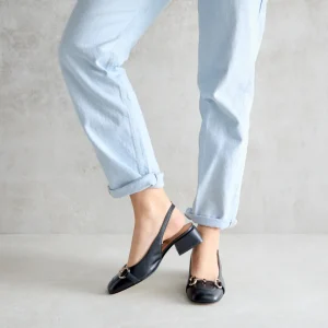Discount Slingback Quadra Nera Décolleté