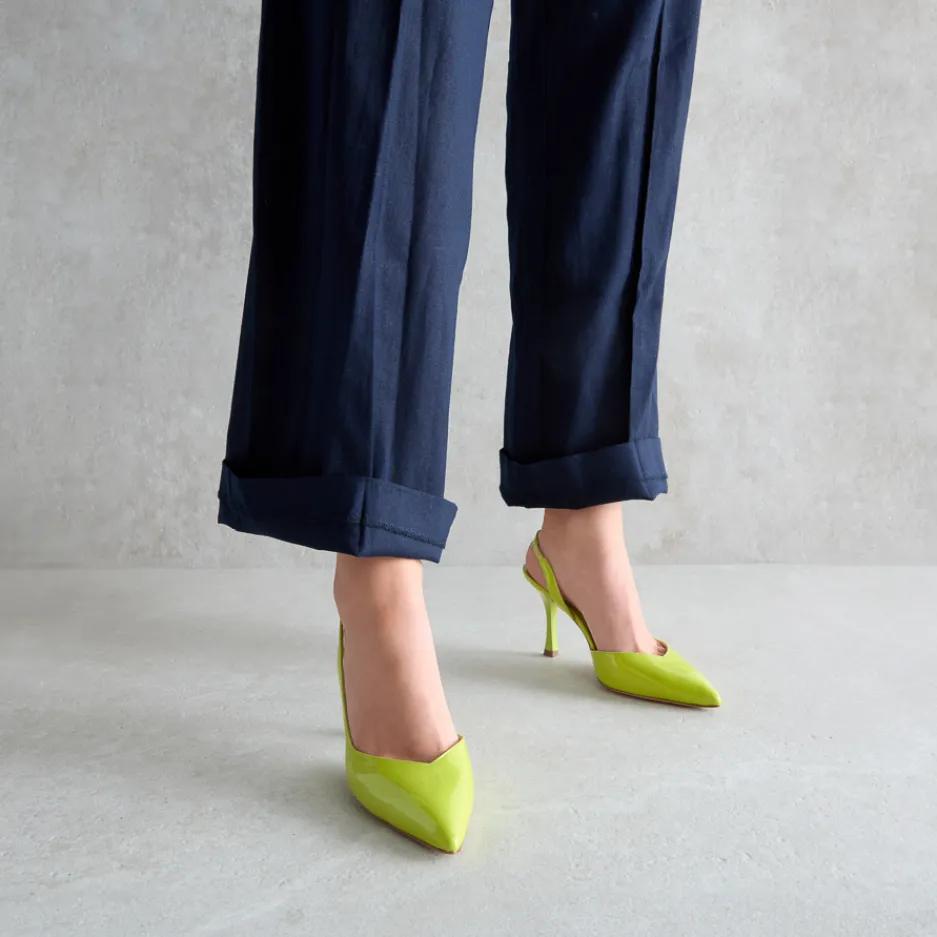 slingback_verde_in_vernic_0.webp Sale Slingback in Vernice Décolleté