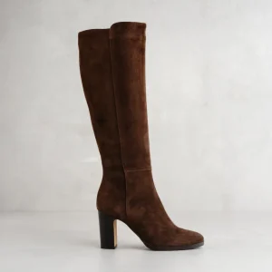 Hot Stivale Camoscio Stivali Con Tacco