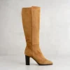 Discount Stivale in Camoscio Stivali Con Tacco