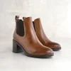 Fashion Stivaletto Tacco Cuoio Stivaletti Con Tacco