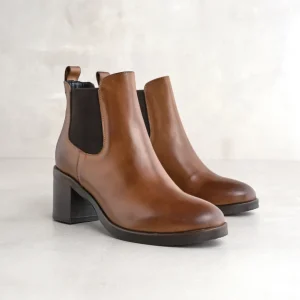 Fashion Stivaletto Tacco Cuoio Stivaletti Con Tacco